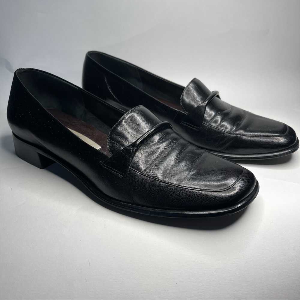 Womens Etienne Aigner Black Lancelot Loafers Flats